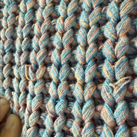 Free People‎ Chunky Knit Cotton blend Crop Purple Hoopla Sweater Vest XS - Picture 12 of 12